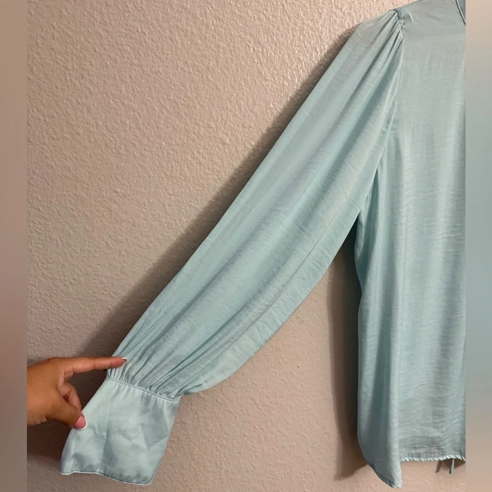 Free People Fiona Backless Top in Light Blue